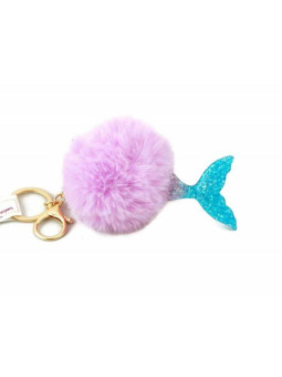 Zawieszka z pomponem syreni ogon