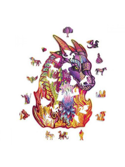 Puzzle drewniane smok