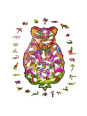 Puzzle drewniane kolorowe Niedźwiedź