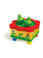 Pozytywka dla dzieci żabka small foot design - drewniana zabawka, pozytywka dla rocznego dziecka