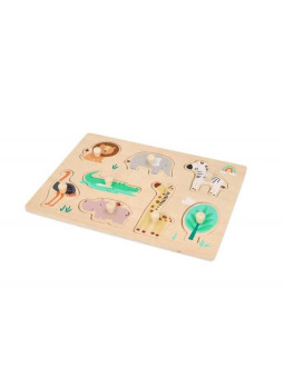 Drewniana układanka z uchwytami Safari