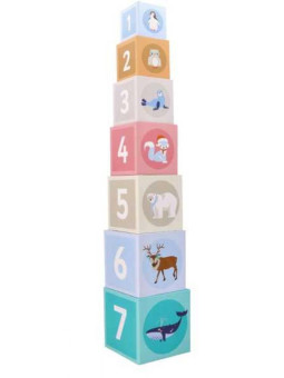 Piramida z kubeczków zwierzęta arktyczne