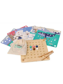 Układanka z kuleczkami Złap i ułóż zwierzęta arktyki