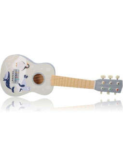 Gitara drewniana zwierzęta arktyczne