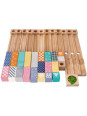 Kulodrom drewniany pastelowy 53el. Kulodrom drewniany pastelowy 53el.