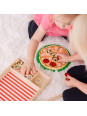 Drewniana pizza do krojenia i układania
