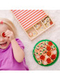 Drewniana pizza do krojenia i układania