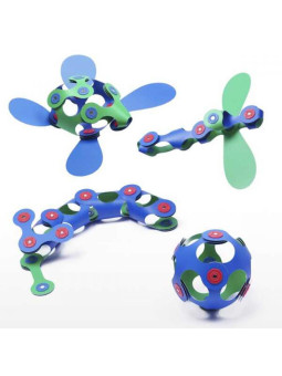 Układanka magnetyczna Clixo Itsy, Zielono-Niebieska