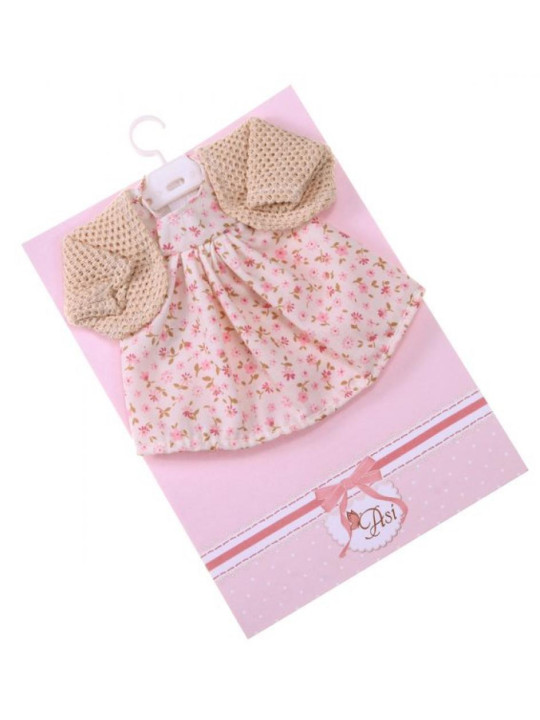 Kwiecista sukienka dla lalki Asi 3114010 - 20 cm - 21 cm