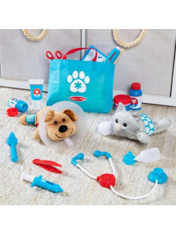 Zestaw weterynarza z maskotkami