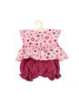 Tunika ze spodniami na lalkę 38cm różowe rozetki Tunika ze spodniami na lalkę 38cm różowe rozetki