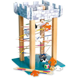 Jenga gra zręcznościowa dla dzieci, bierki wieża small foot design - drewniana gra zręcznościowa zabawka dla 4 latka