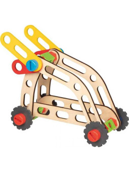 Goki klocki do skręcania w walizce z misiem