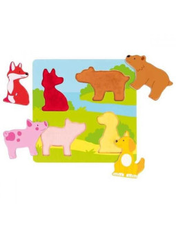 Puzzle Zwierzątka dotknij i poczuj