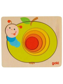 Puzzle warstwowe robaczek w jabłuszku