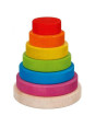 Kolorowa wieża piramidka z krążkami Kolorowa wieża piramidka z krążkami