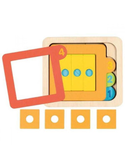 Puzzle warstwowe kształty i liczby