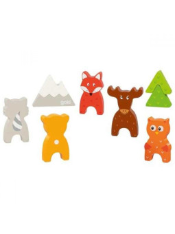 Puzzle 3D zwierzęta z lasu