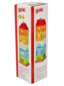 Układanka kolorowa kamienica - wieża