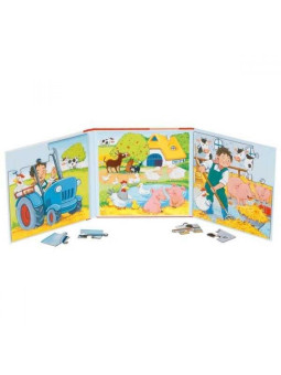 Puzzle Magnetyczne książeczka Farma