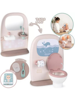 Smoby Baby Nurse Dwustronna Toaleta Łazienka Dla Lalki z Akcesroiami