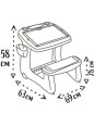 Smoby Dwustronne Biurko Ławka Tablica 2w1 + 80 akcesoriów Smoby Dwustronne Biurko Ławka Tablica 2w1 + 80 akcesoriów