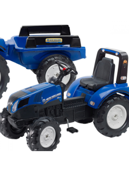 FALK Traktor na Pedały New Holland Duży z Przyczepką od 3 lat