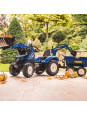 FALK Traktorek New Holland na Pedały Niebieski z Przyczepką od 3 Lat FALK Traktorek New Holland na Pedały Niebieski z Przyczepką od 3 Lat