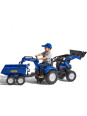 FALK Traktorek New Holland na Pedały Niebieski z Przyczepką od 3 Lat FALK Traktorek New Holland na Pedały Niebieski z Przyczepką od 3 Lat