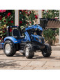 FALK Traktor New Holland Niebieski na Pedały z Przyczepką od 3 Lat FALK Traktor New Holland Niebieski na Pedały z Przyczepką od 3 Lat