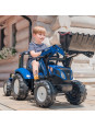 FALK Traktor New Holland Niebieski na Pedały z Przyczepką od 3 Lat FALK Traktor New Holland Niebieski na Pedały z Przyczepką od 3 Lat