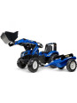 FALK Traktor New Holland Niebieski na Pedały z Przyczepką od 3 Lat FALK Traktor New Holland Niebieski na Pedały z Przyczepką od 3 Lat