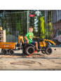 FALK Traktor Case IH Backhoe Pomarańczowy z Przyczepką Ruchoma Łyżka od 3 Lat FALK Traktor Case IH Backhoe Pomarańczowy z Przyczepką Ruchoma Łyżka od 3 Lat