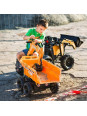 FALK Traktor Case IH Backhoe Pomarańczowy z Przyczepką Ruchoma Łyżka od 3 Lat FALK Traktor Case IH Backhoe Pomarańczowy z Przyczepką Ruchoma Łyżka od 3 Lat