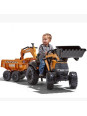 FALK Traktor Case IH Backhoe Pomarańczowy z Przyczepką Ruchoma Łyżka od 3 Lat FALK Traktor Case IH Backhoe Pomarańczowy z Przyczepką Ruchoma Łyżka od 3 Lat
