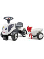 FALK Traktorek Baby Valtra Biały z Przyczepką + akc. od 1 roku