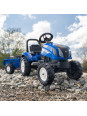 FALK Traktor na Pedały New Holland Duży z Przyczepką + Otwierana Maska od 2 lat FALK Traktor na Pedały New Holland Duży z Przyczepką + Otwierana Maska od 2 lat