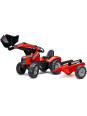 FALK Traktor Massey Ferguson Czerwony na Pedały z Przyczepką od 3 Lat FALK Traktor Massey Ferguson Czerwony na Pedały z Przyczepką od 3 Lat