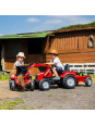 FALK Traktor Massey Ferguson Czerwony na Pedały z Przyczepką od 3 Lat FALK Traktor Massey Ferguson Czerwony na Pedały z Przyczepką od 3 Lat