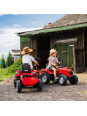 FALK Traktor Massey Ferguson Czerwony na Pedały z Przyczepką od 3 Lat FALK Traktor Massey Ferguson Czerwony na Pedały z Przyczepką od 3 Lat