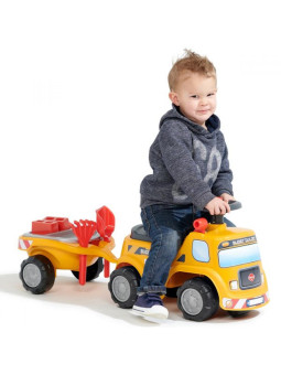 Falk Jeździk Samochód Budowniczy z Otwieranym Siedziskiem + akc. od 1 Roku