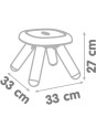 SMOBY Taboret Krzesełko Ogrodowe Do Pokoju Brązowe SMOBY Taboret Krzesełko Ogrodowe Do Pokoju Brązowe