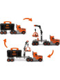 Smoby Ciężarówka 3w1 Black+Decker Narzędzia Dźwig 60 Akc.
