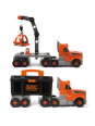 Smoby Ciężarówka 3w1 Black+Decker Narzędzia Dźwig 60 Akc.