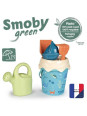 Smoby Green Wiaderko z akcesoriami do piasku i konewką z bioplastiku