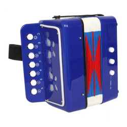 Akordeon  do zabawy dla dzieci niebieski small foot design - zabawka muzyczna zabawka dla 3 latka