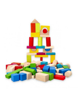 Kolorowe klocki drewniane 100 szt.