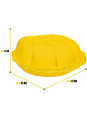 WOOPIE Piaskownica Muszelka Żółta Zamykana 2w1 Basen Suchy 1 szt. WOOPIE Piaskownica Muszelka Żółta Zamykana 2w1 Basen Suchy 1 szt.