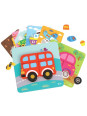 WOOPIE GREEN Układanka Drewniana Klocki Pojazdy Montessori FSC WOOPIE GREEN Układanka Drewniana Klocki Pojazdy Montessori FSC