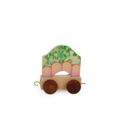 Wagonik Smoczy korpus literkadla dzieci small foot design - drewniana zabawka, zabawa w pociąg dla 3 latka